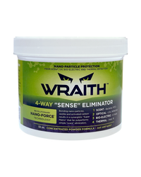 WRAITH 32 oz Bulk Canister, a wide white tub with a green and deep-purple label and white screw lid